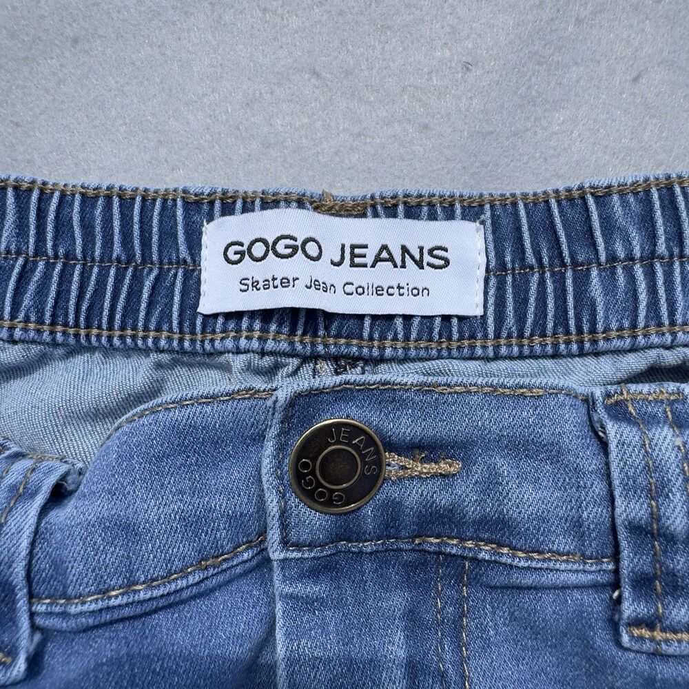 GOGO JEANS Women's 15/32 Light Denim High Rise Wide Leg Jeans - Picture 3 of 9